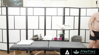NURU STROKES - Big Titted Masseuse Ella Knox Give A Bombshell Boobs Job To Her Client During Steamy Rubs
