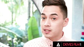 DEVILS VIDEO - beauty 18 Swinger Luna Mills Gets Her Tight Mouth And Vagina Plowed By Mature Man
