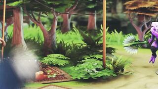 3D азиатская косплей подружка трахается