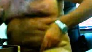 Old Man Stroking on Webcam