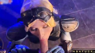 Horny Nova from Starcraft Sucks Cock and Swallows Cum