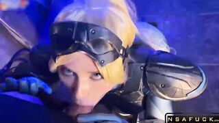 Horny Nova from Starcraft Sucks Cock and Swallows Cum