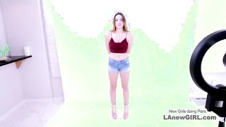 New Cute Girl gets Horny Around Big Cock