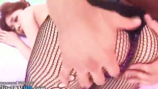 Japanese lovely babe with sexy feet gets fucked