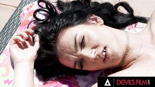 DEVILS SEX TAPE - Adorable Step Daughter Gets Her Soak Snatch Fisted Before Getting Her Asshole Banged!