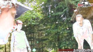 Older Women nailed outdoors inside FFM 3 way