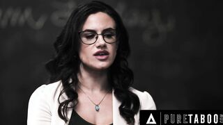 VIRGIN TABOO Huge Butt Cheerleader Lets Her Professor's Weird Stepson Assfuck Her Into Class