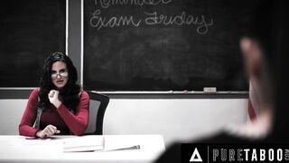 VIRGIN TABOO Huge Butt Cheerleader Lets Her Professor's Weird Stepson Assfuck Her Into Class