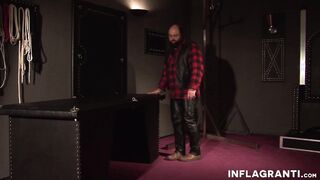 Shaved male sub gets punished by girlfriend