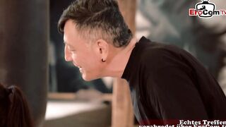 Fitness coach seduces young woman while doing sports