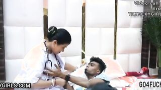 Indian Stepsons and Stepfather Fuck a Hot  Doctor Hardly Threesome sex