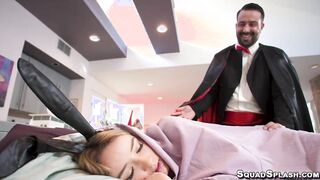 Tiny Maria Kazi riding and gives footjob