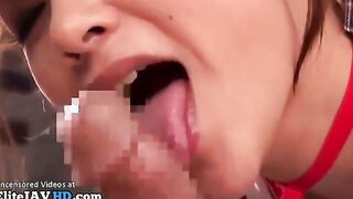 Japanese young beauty in nylons gets oiled and fucked