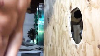 Muscle Hunks Gloryhole Blowjob
