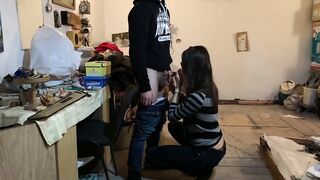 Brought Amateur Girl To Garage For Russian Sex