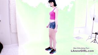 Gorgeous New Young Brunette has Hot Sex with Fake Agent