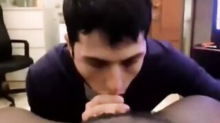 Big Black Cock Sucked by a Horny Amateur Dude