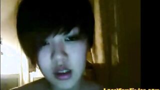Asian Girl Masturbating on Webcam
