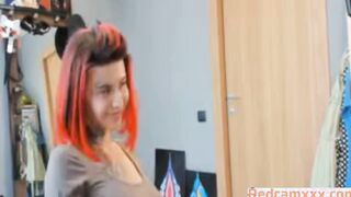 Solo Tattooed Lady Masturbate Until Orgasm
