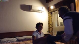 Real old italian lovers making love