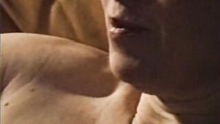 Long cumload inside grannys mouth