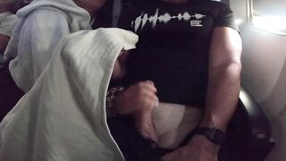 Young stepmom hand job inside airplane
