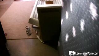 Bound-up blonde stepsister gets humiliated on camera