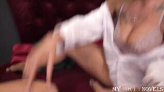 Pure receptionist plays a game with a sensual lovers
