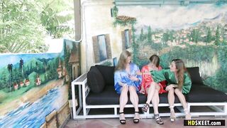 Freaky BFFs invited their friend for a foursome
