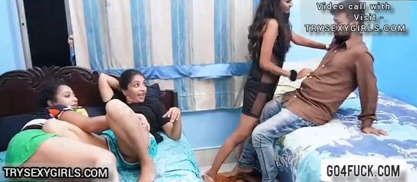 Shivani wants to share her boyfriend to her friends and hardcore threesome fuck ( Hin