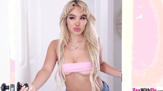 Petite Asian teen stepsis takes a snacks