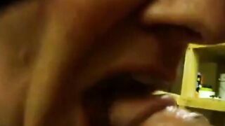 Daddy Blows it in the Stockroom - Amateur Old-Young Action