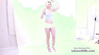 Sexy Model with Hot Tits Sucks and Fucks