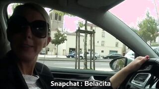 Blondine von der Straße zum Squirten gebracht