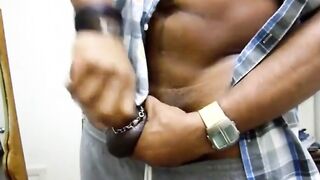 Black Daddy Jerks Off and Cums Hard