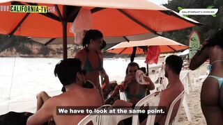 Hot influencer kisses married tourist on beach in Brazil!