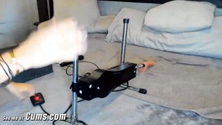 Huge Boobs Chick Uses Her Fuck Machine