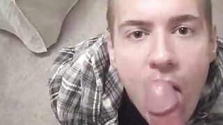 Twink Amateur Swallows a Big Cock's Load