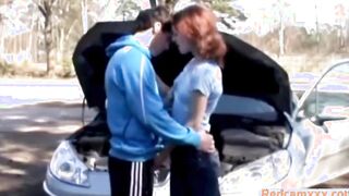 Young Amateur Couple Fucking Outside In The Woods