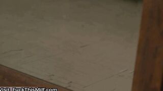 Seducing big boobed latina maid