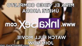Seducing big boobed latina maid