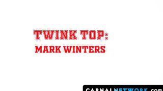 Smooth twink Mark Winters gives stepdad a bareback fuck and a trip he will never forg