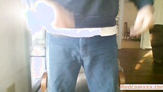 Mature Guy Takes His Underwear Off And Strokes His Boner
