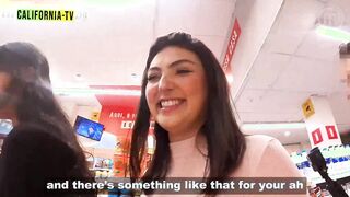 Naughty influencers spotted without panties and with their breasts out at the market!