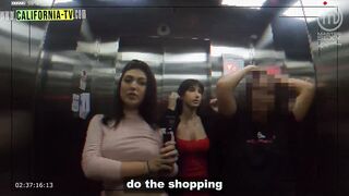 Naughty influencers spotted without panties and with their breasts out at the market!