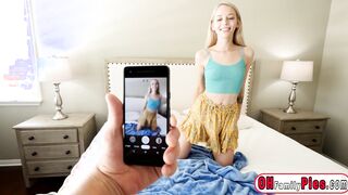 Perverted teen stepsister sets me a trap