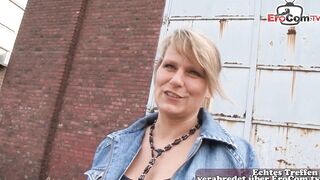 German housewife next door does sex casting for cash