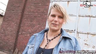 German housewife next door does sex casting for cash