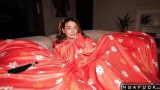Sneaky StepBro Hides in my Snuggie Airplays Porn on TV