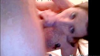 Babe Gives Blowjob on Webcam